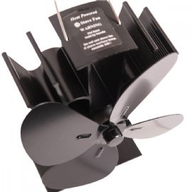 Ventilátor na kamna FLAMINGO čtyřlopatkový, černý